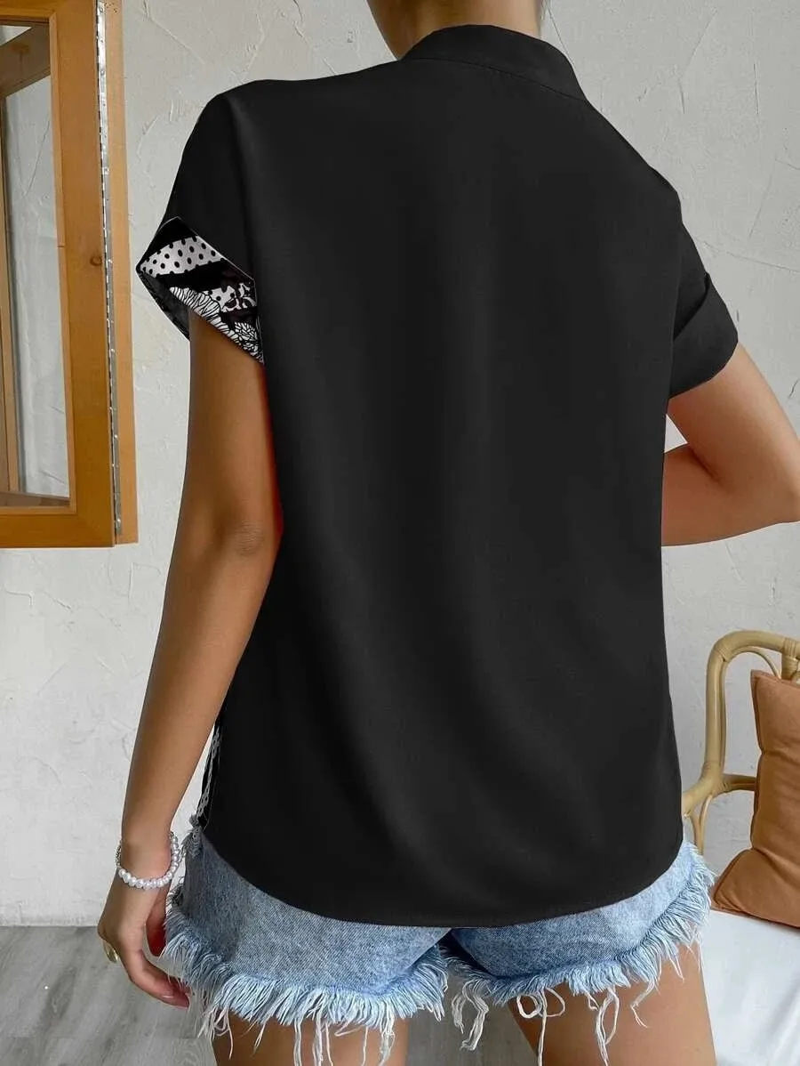 Women's Racerback Tank Tops Short Sleeve Blouses Elegant Stripe display picture 23