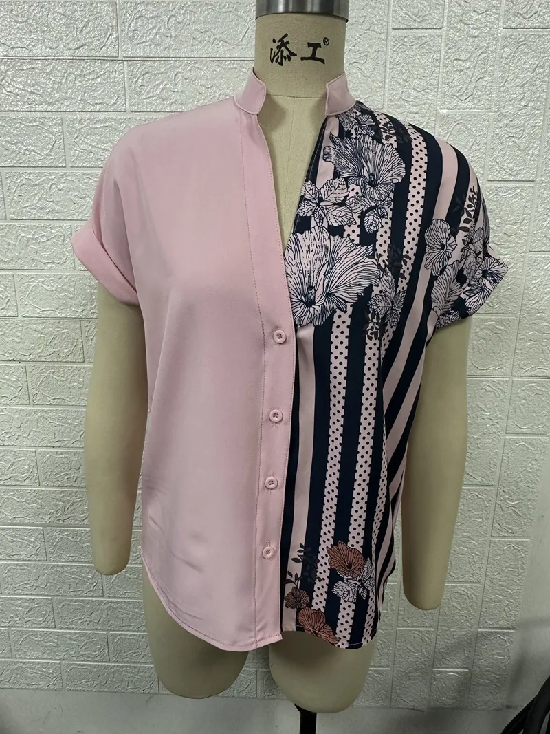 Women's Racerback Tank Tops Short Sleeve Blouses Elegant Stripe display picture 29