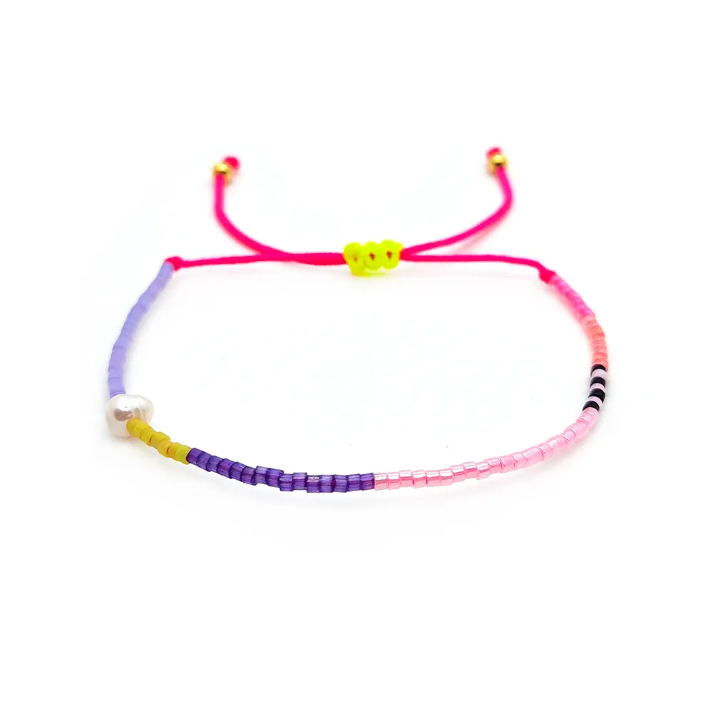 Simple Style Classic Style Color Block Beaded Freshwater Pearl Glass Beaded Women's Bracelets display picture 4