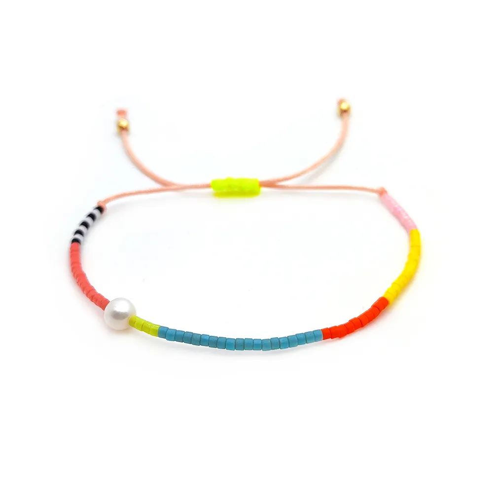 Simple Style Classic Style Color Block Beaded Freshwater Pearl Glass Beaded Women's Bracelets display picture 1