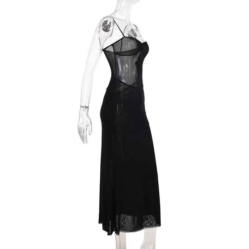 Women's Strap Dress Sexy Boat Neck Sleeveless Solid Color Maxi Long Dress Party Bar display picture 13