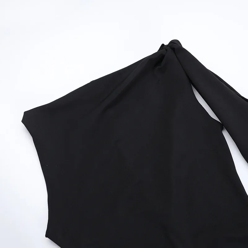 Women's Sheath Dress Sexy Oblique Collar Ribbon Sleeveless Solid Color Maxi Long Dress Party Date Bar display picture 15