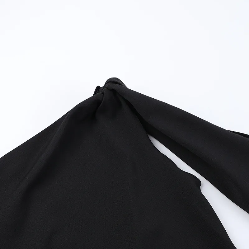 Women's Sheath Dress Sexy Oblique Collar Ribbon Sleeveless Solid Color Maxi Long Dress Party Date Bar display picture 16