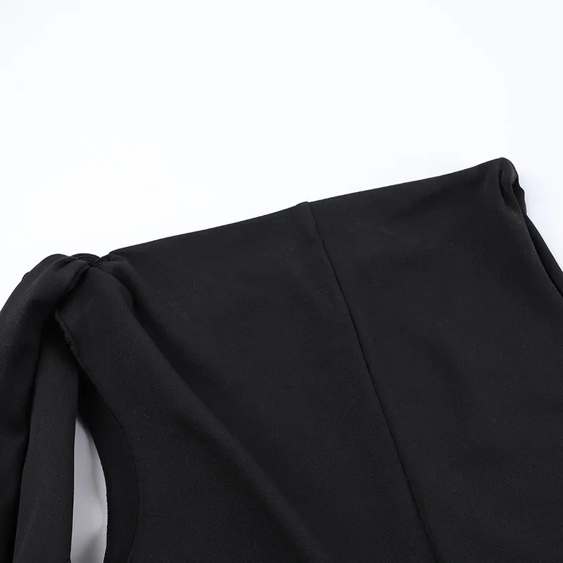 Women's Sheath Dress Sexy Oblique Collar Ribbon Sleeveless Solid Color Maxi Long Dress Party Date Bar display picture 20