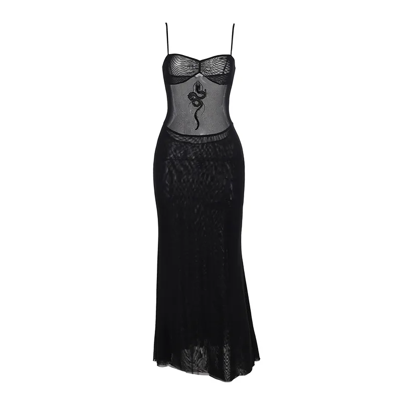 Women's Strap Dress Sexy Boat Neck Sleeveless Solid Color Maxi Long Dress Party Bar display picture 25