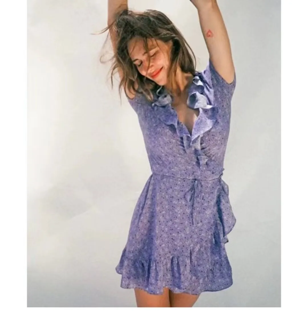 Women's Regular Dress Streetwear V Neck Short Sleeve Ditsy Floral Above Knee Holiday Daily display picture 2