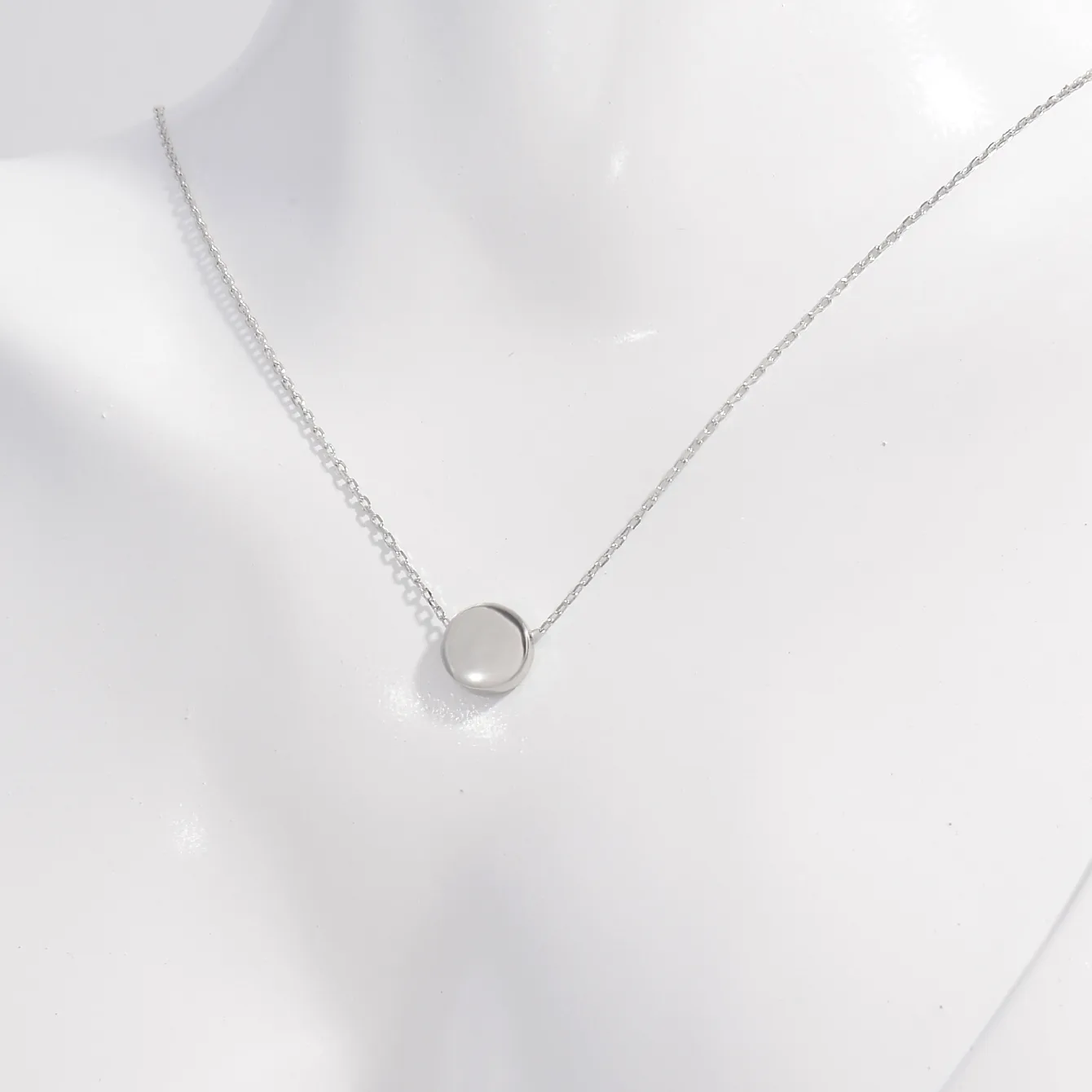 925 Sterling Silver Water Plating Zircon Plating Inlay Round Square Pendant Necklace display picture 2