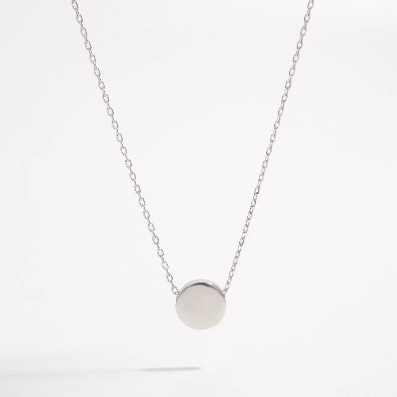 925 Sterling Silver Water Plating Zircon Plating Inlay Round Square Pendant Necklace display picture 1