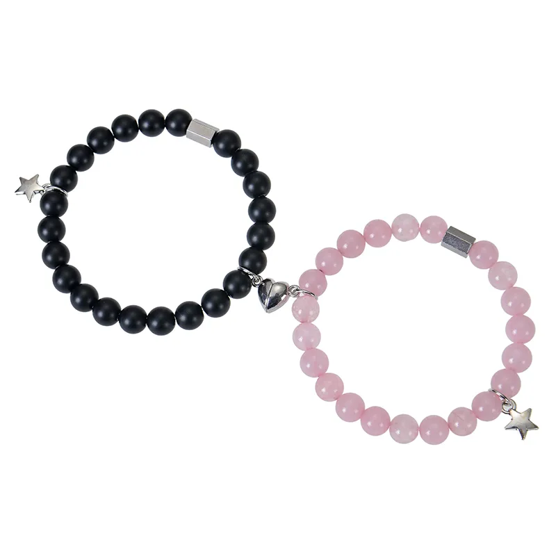 Handmade Romantic Star Heart Shape Natural Stone Bracelets In Bulk display picture 6
