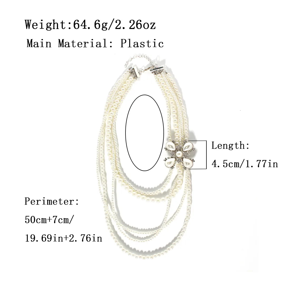 Wholesale Jewelry Casual Elegant Glam Round Imitation Pearl Silver Plated Beaded Plating Layered Necklaces display picture 1