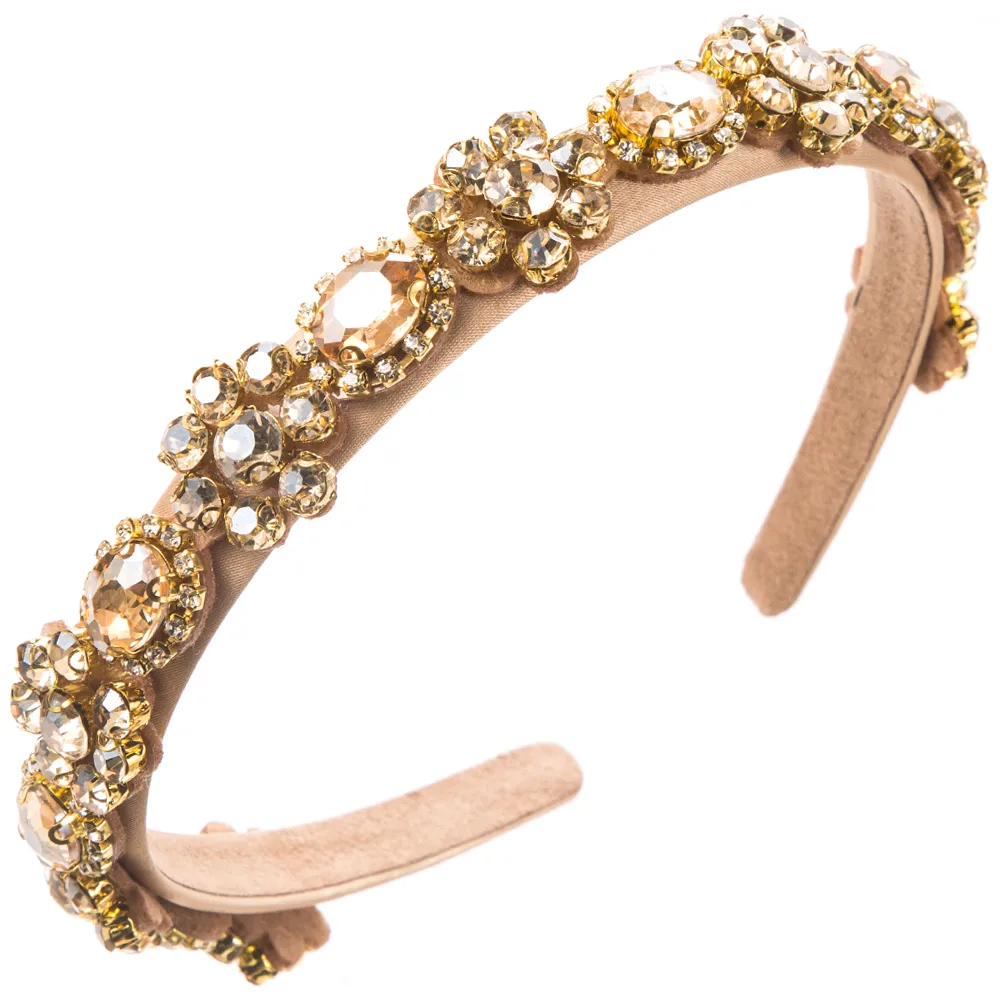 Women's Casual Vacation Classic Style Color Block Alloy Glass Inlay Glass Hair Band display picture 8