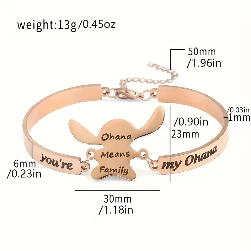 Cartoon Style Hip-Hop Letter 304 Stainless Steel Gold Plated Silver Plated Bracelets In Bulk display picture 3