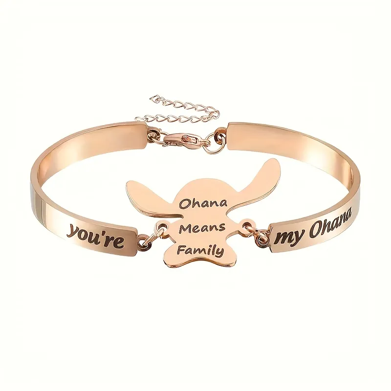 Cartoon Style Hip-Hop Letter 304 Stainless Steel Gold Plated Silver Plated Bracelets In Bulk display picture 1