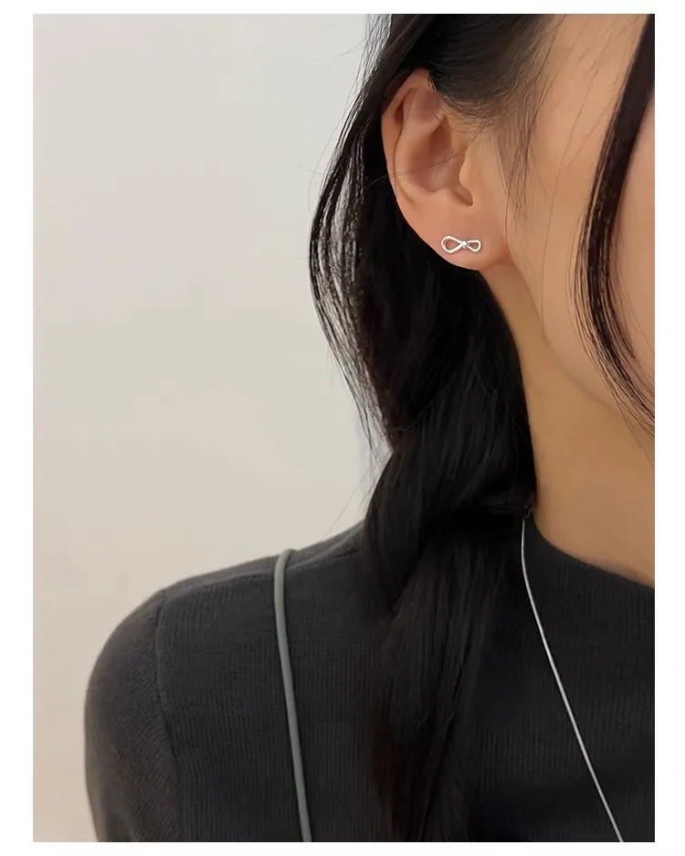 1 Pair 925 Sterling Silver Bow Knot Drop Earrings display picture 6