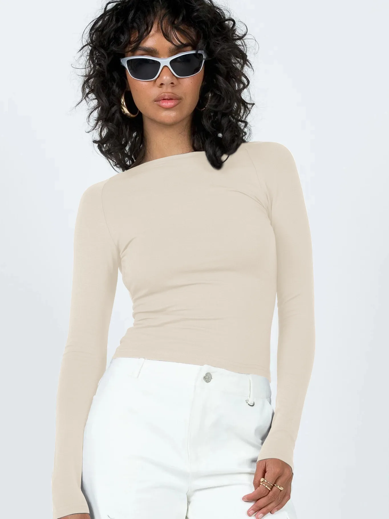 High-end Women's Clothing New  Sexy Spice Backless Base T-Shirt Long-sleeved Slim-fit Y2K Top For Outer Wear display picture 12