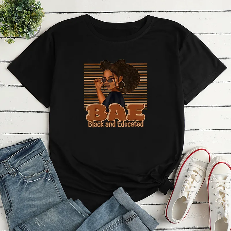 Women's T-shirt Short Sleeve T-Shirts Printing Casual Cartoon Letter display picture 3