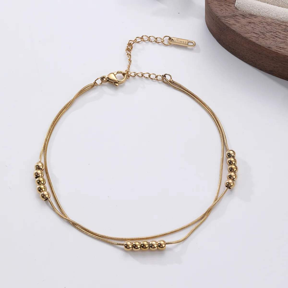 Hawaiian Tropical Solid Color 304 Stainless Steel Plating 18K Gold Plated Women's Anklet display picture 4