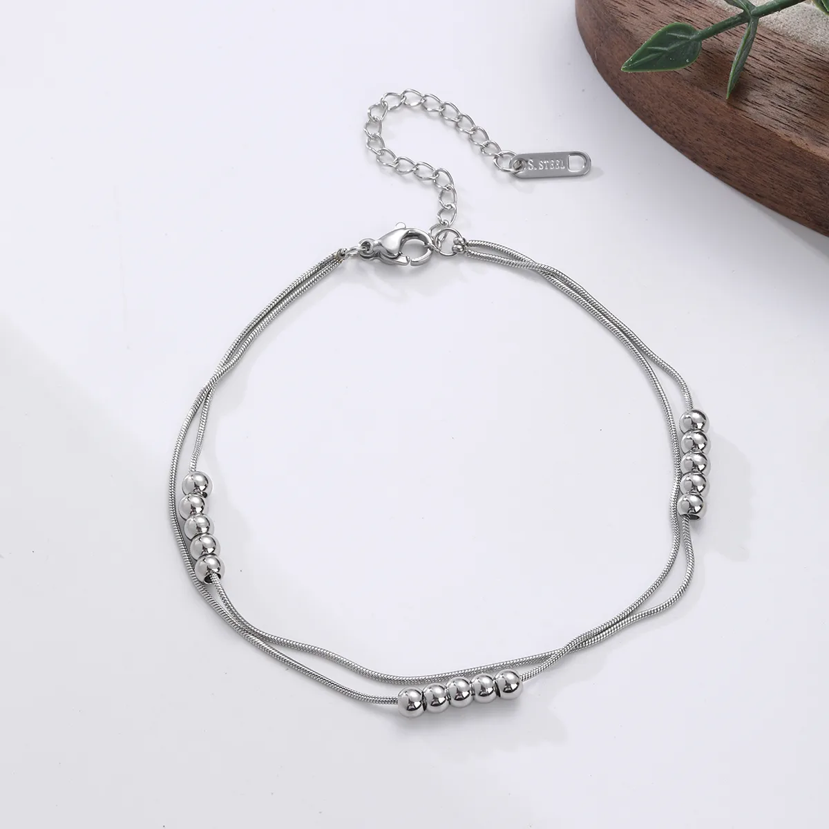 Hawaiian Tropical Solid Color 304 Stainless Steel Plating 18K Gold Plated Women's Anklet display picture 3