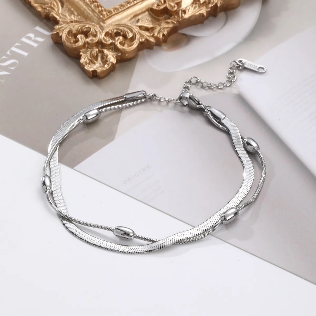 Hawaiian Tropical Solid Color 304 Stainless Steel Plating 18K Gold Plated Women's Anklet display picture 8