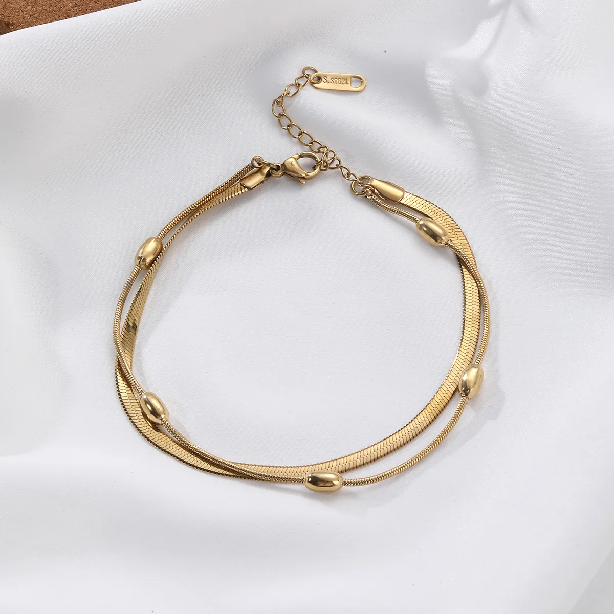 Hawaiian Tropical Solid Color 304 Stainless Steel Plating 18K Gold Plated Women's Anklet display picture 7