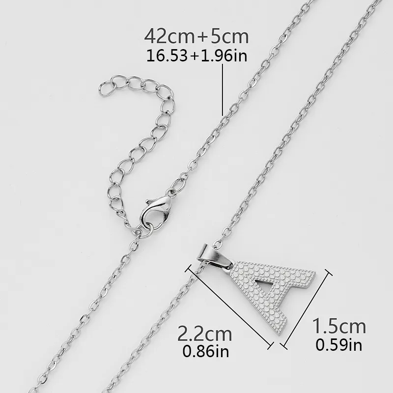 Wholesale Jewelry Elegant Letter 304 Stainless Steel Silver Plated Chain Pendant Necklace display picture 1