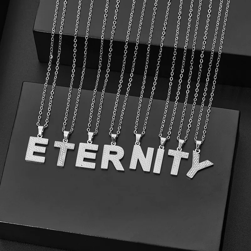 Wholesale Jewelry Elegant Letter 304 Stainless Steel Silver Plated Chain Pendant Necklace display picture 28