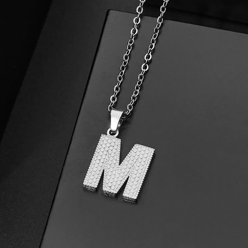 Wholesale Jewelry Elegant Letter 304 Stainless Steel Silver Plated Chain Pendant Necklace display picture 26