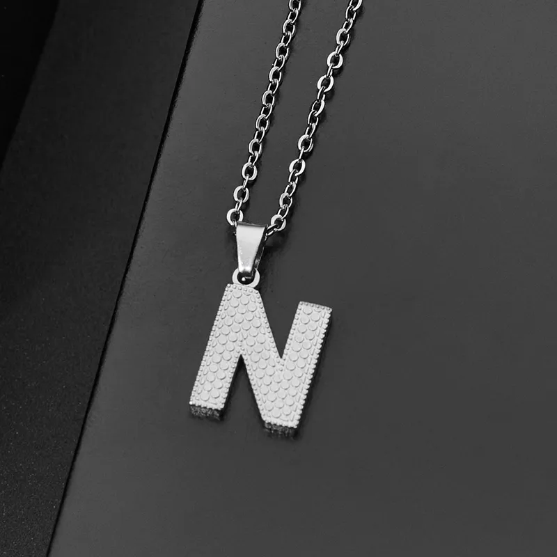 Wholesale Jewelry Elegant Letter 304 Stainless Steel Silver Plated Chain Pendant Necklace display picture 15