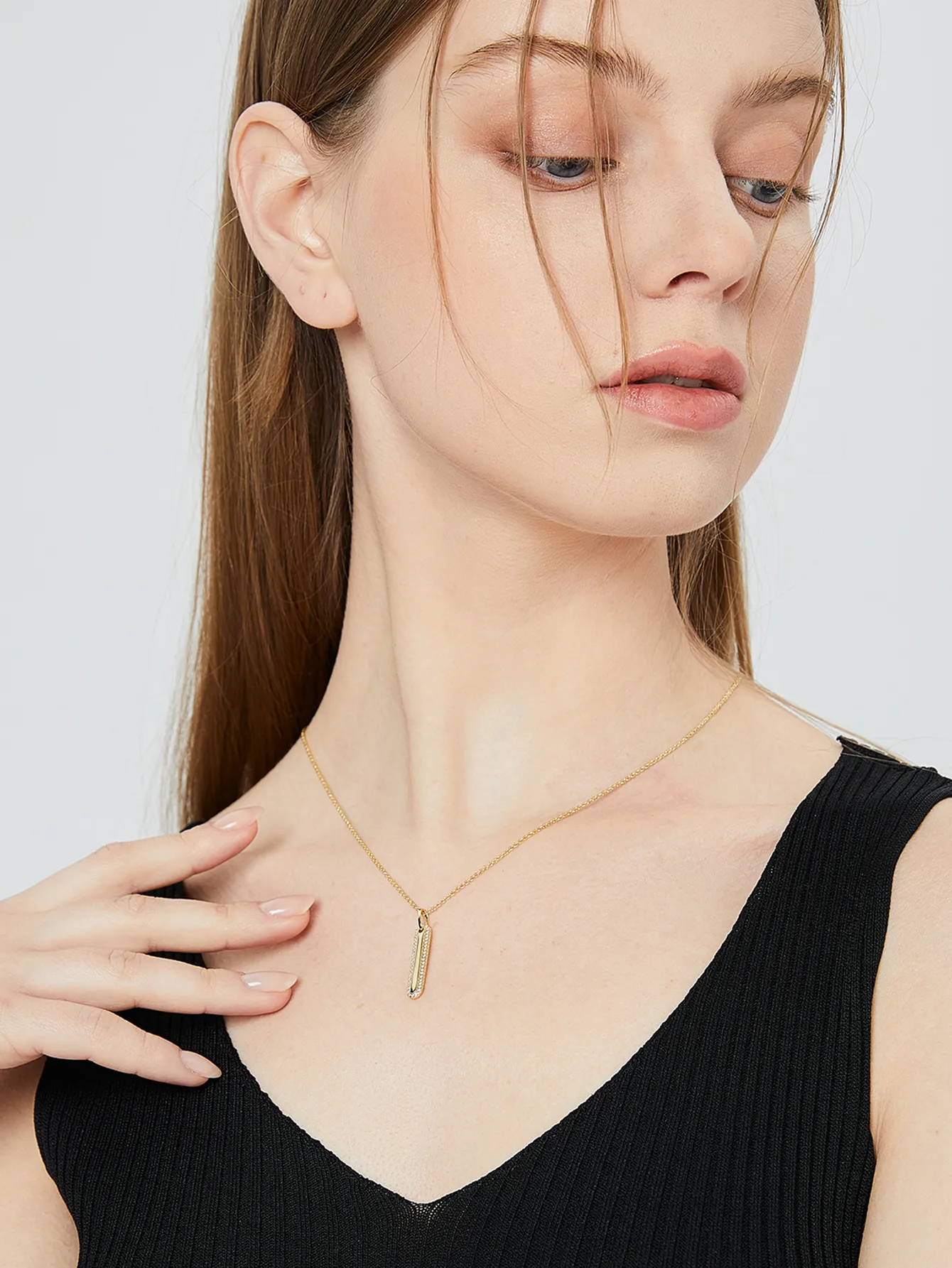 Copper 18K Gold Plated Simple Style Classic Style Plating Inlay Solid Color Zircon Pendant Necklace display picture 16