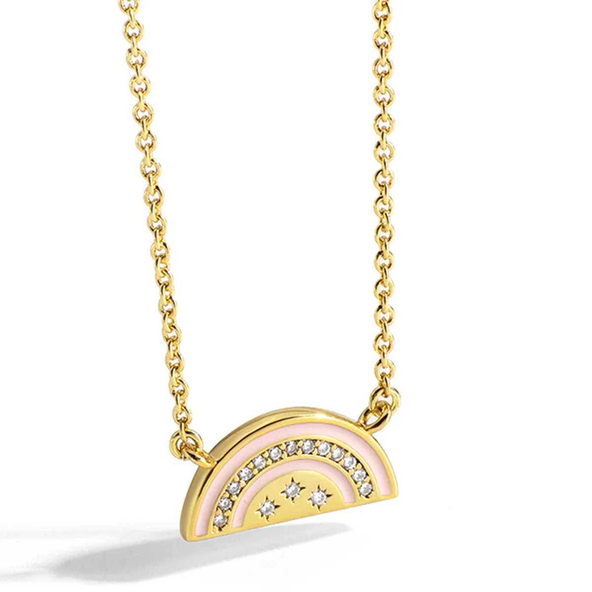 Copper 18K Gold Plated Simple Style Classic Style Plating Inlay Solid Color Zircon Pendant Necklace display picture 18