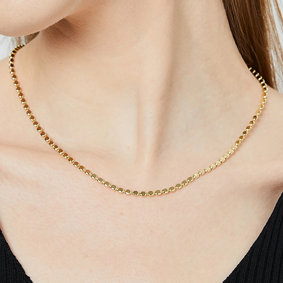 Copper 18K Gold Plated Simple Style Pearl Inlay Heart Shape Solid Color Zircon Necklace display picture 3