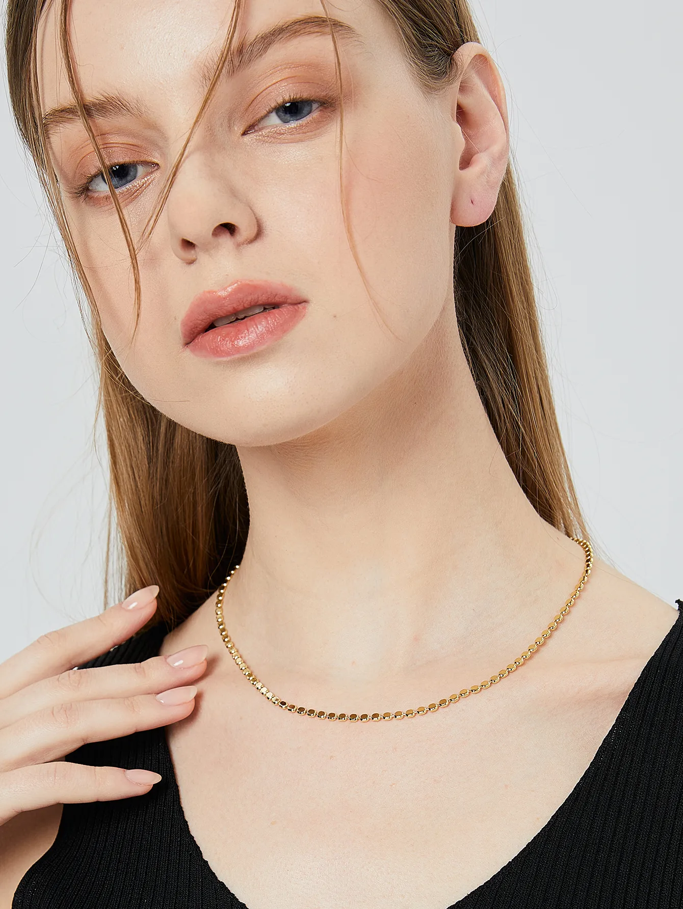 Copper 18K Gold Plated Simple Style Pearl Inlay Heart Shape Solid Color Zircon Necklace display picture 4