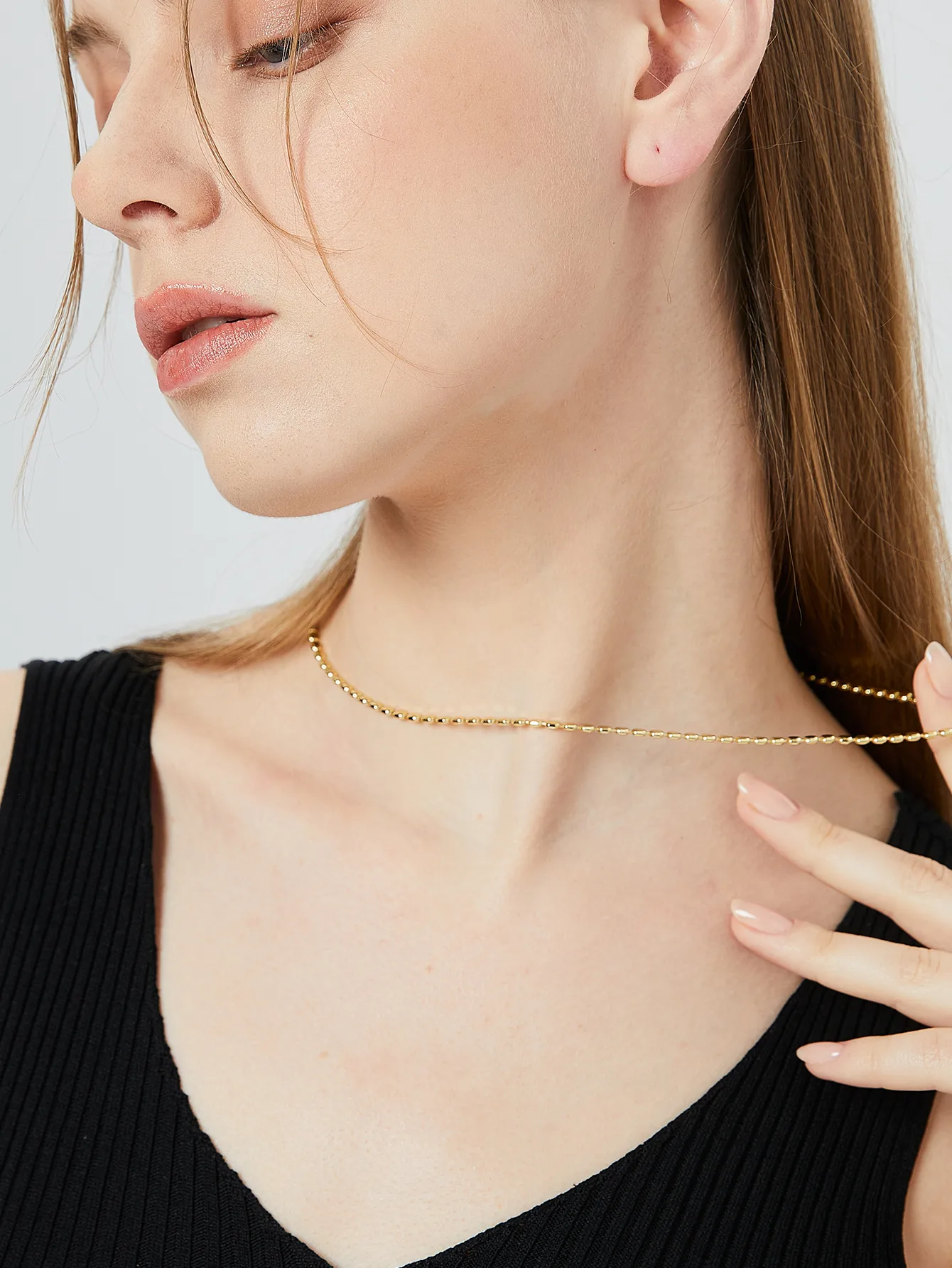 Copper 18K Gold Plated Simple Style Pearl Inlay Heart Shape Solid Color Zircon Necklace display picture 5