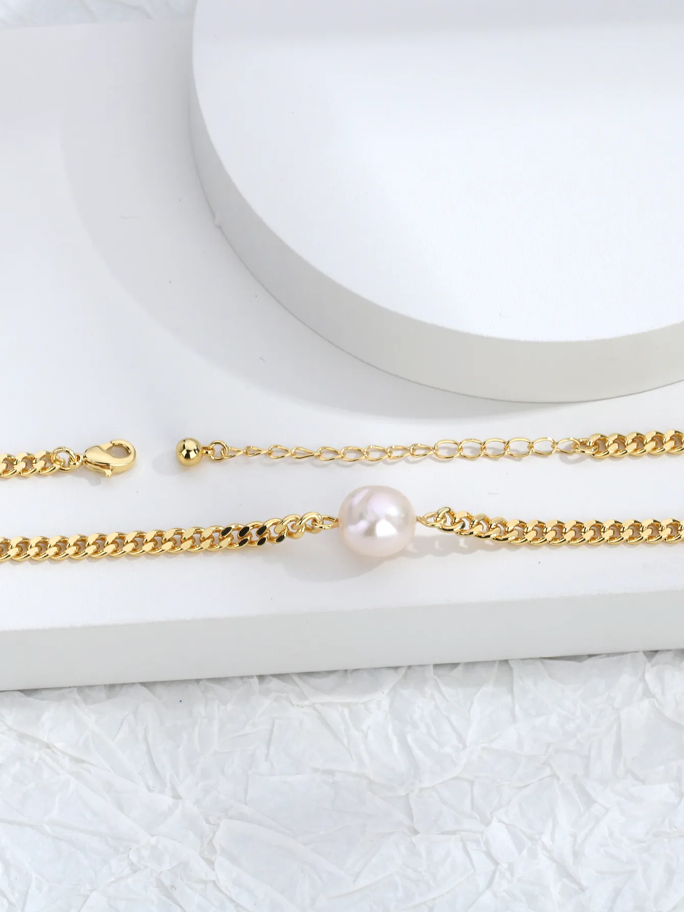 Copper 18K Gold Plated Simple Style Pearl Inlay Heart Shape Solid Color Zircon Necklace display picture 9