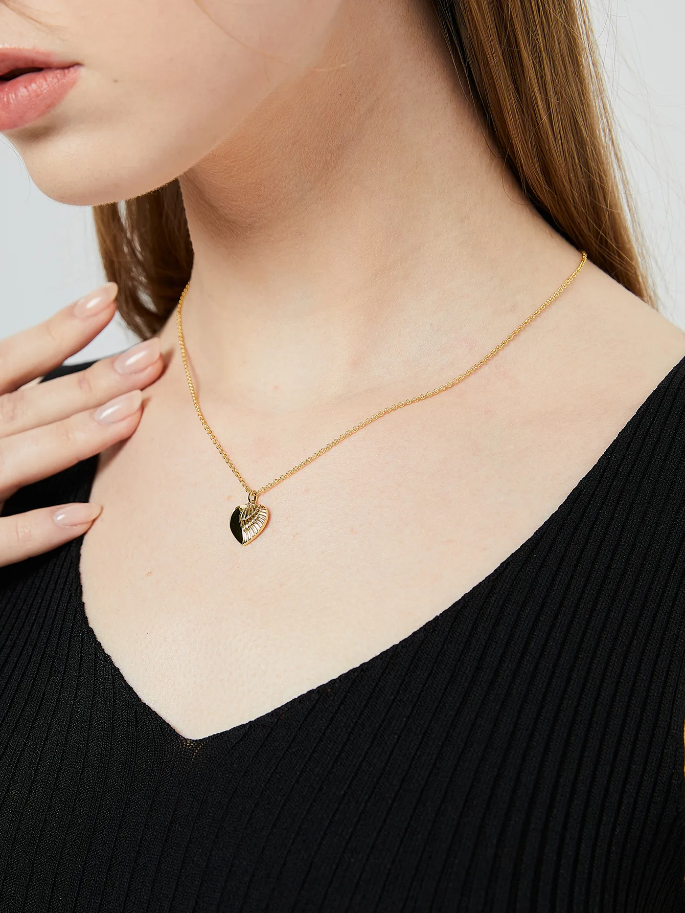 Copper 18K Gold Plated Simple Style Pearl Inlay Heart Shape Solid Color Zircon Necklace display picture 21