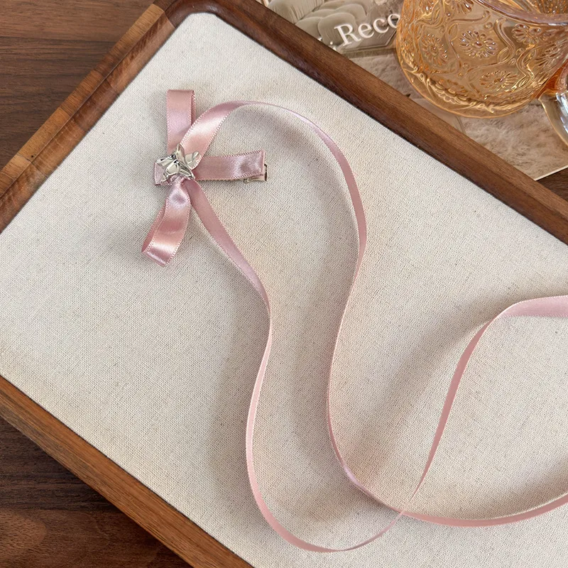 Women's Princess Cute Sweet Bow Knot Alloy Cloth Braid Hair Clip display picture 2