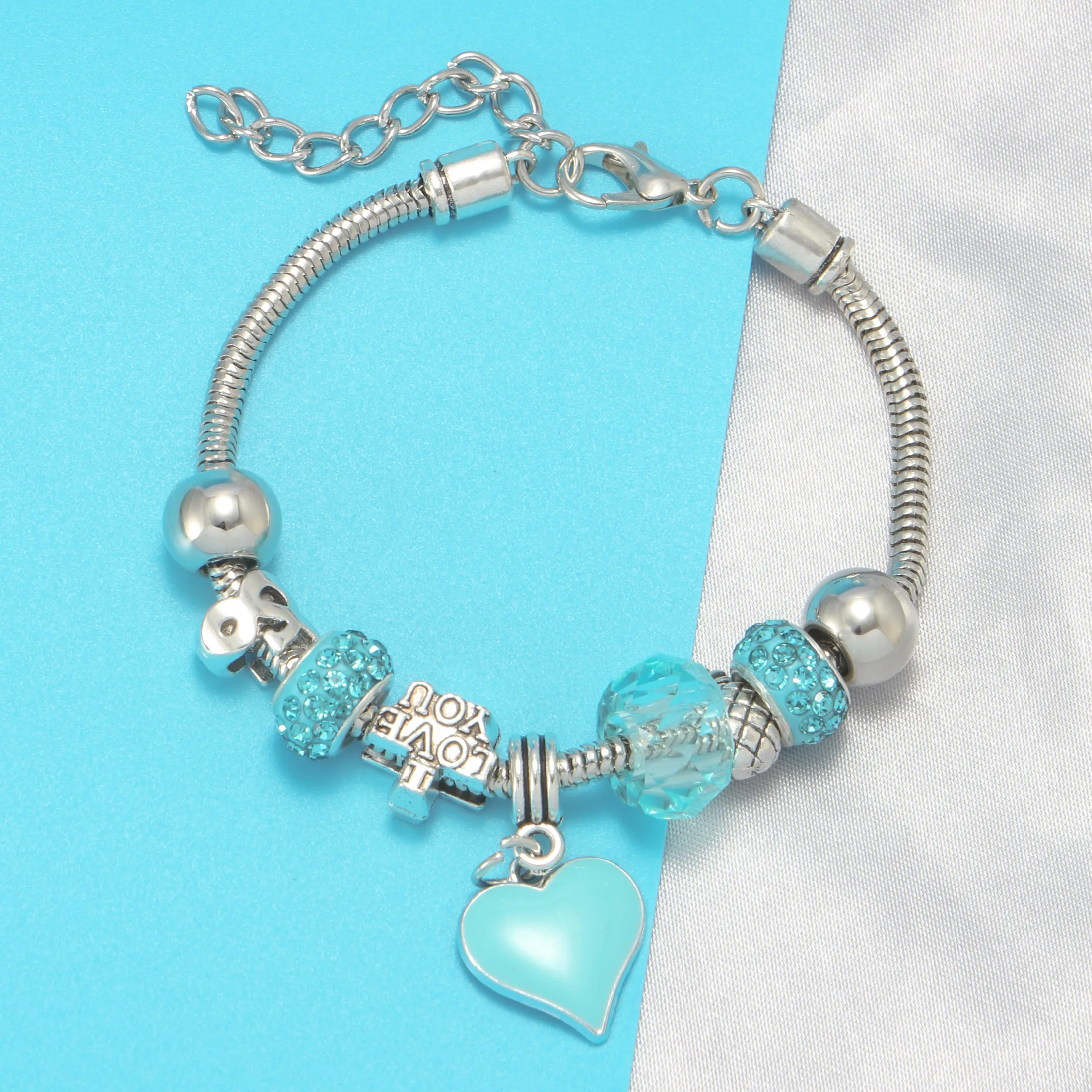 Wholesale Jewelry Casual Glam Heart Shape Flower Butterfly Iron Crystal Zircon White Gold Plated Plating Inlay Bracelets display picture 9