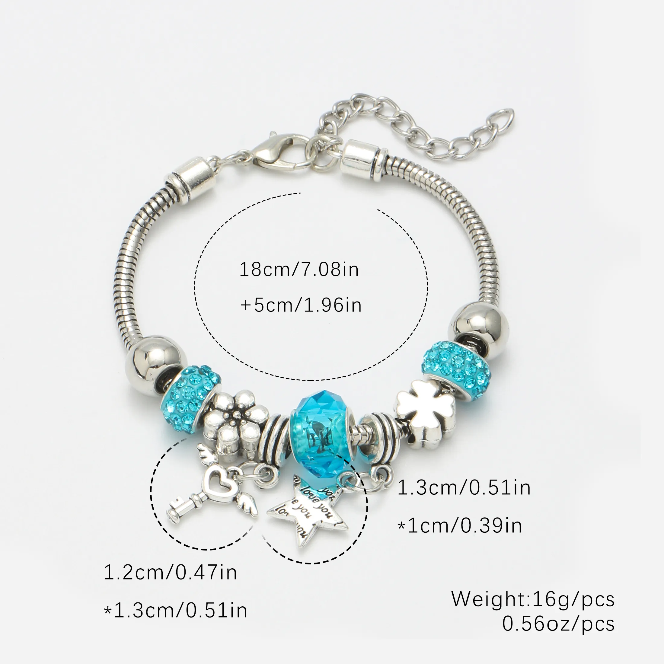 Wholesale Jewelry Casual Glam Heart Shape Flower Butterfly Iron Crystal Zircon White Gold Plated Plating Inlay Bracelets display picture 1