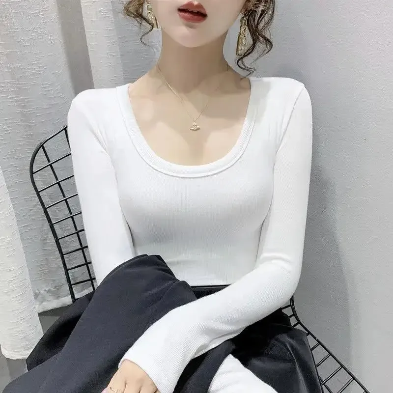 Women's T-shirt Long Sleeve Blouses Washed Casual Simple Style Classic Style Solid Color display picture 3
