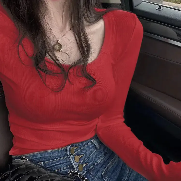 Women's T-shirt Long Sleeve Blouses Washed Casual Simple Style Classic Style Solid Color display picture 10