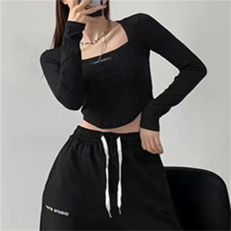 Women's T-shirt Long Sleeve Blouses Washed Casual Solid Color display picture 1