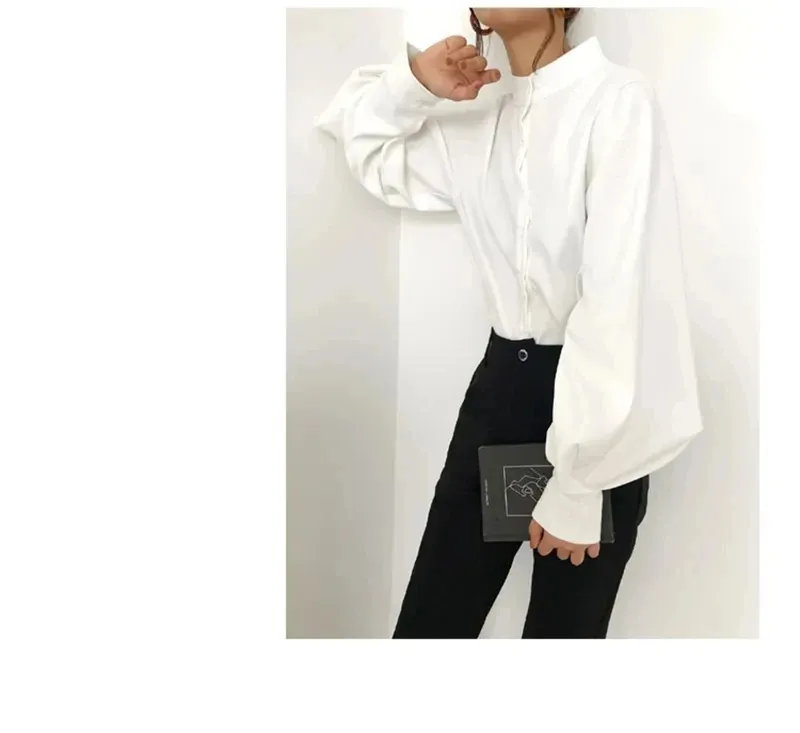 Women's Blouse Long Sleeve Blouses Washed Button Simple Style Solid Color display picture 7