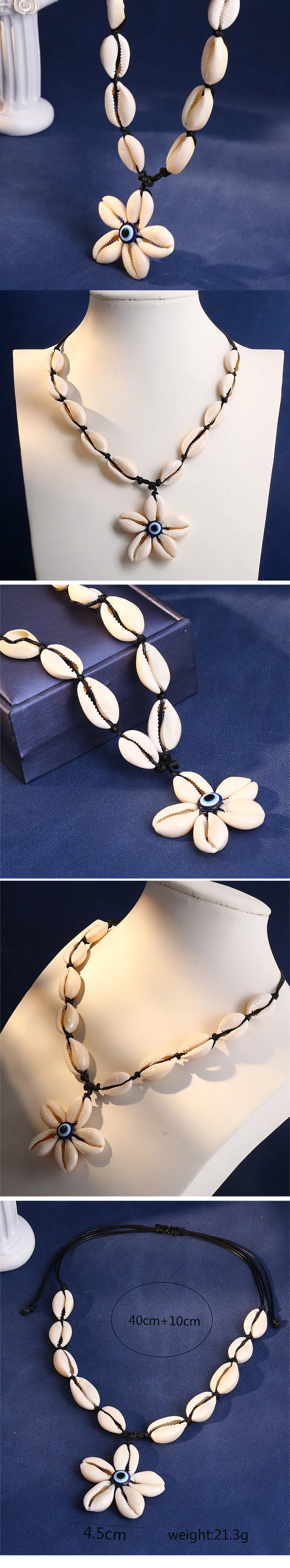 Vacation Bohemian Flower Shell Women's Pendant Necklace display picture 1