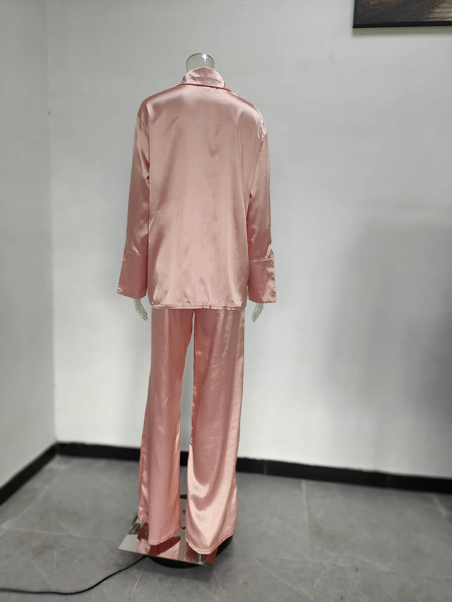 Casual Women'S Fashion Solid Color Polyester Front Button Pants Sets Pants Sets display picture 12