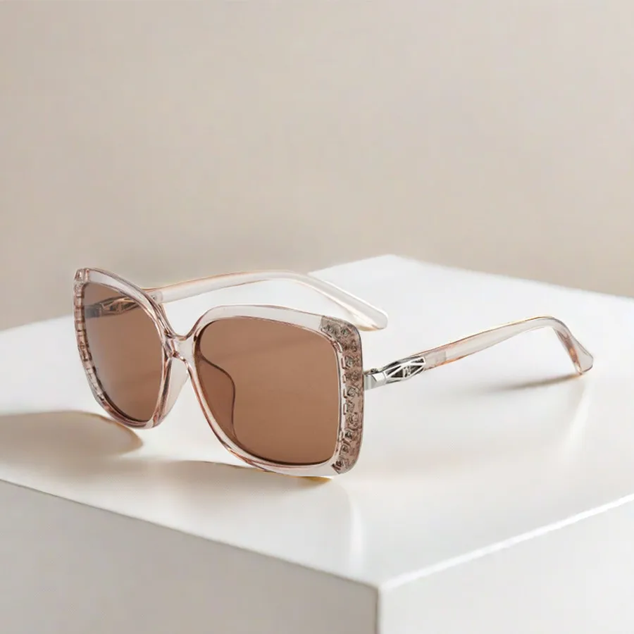 Hip-Hop Vintage Style Solid Color Ac Square Full Frame Women's Sunglasses display picture 2