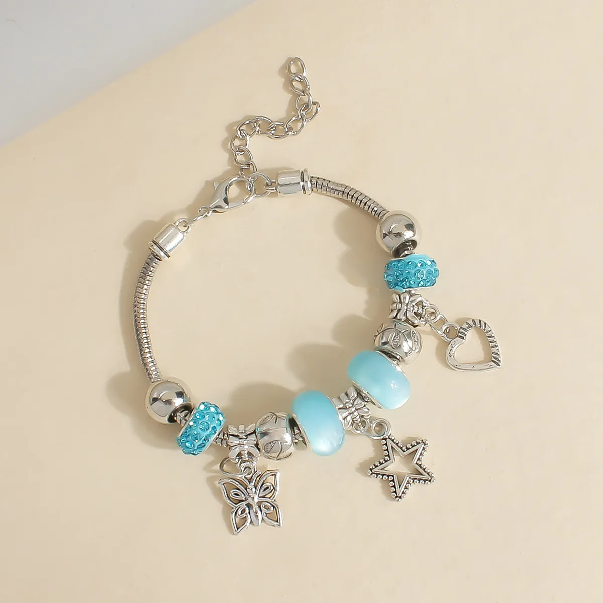 Wholesale Jewelry Basic Simple Style Classic Style Star Heart Shape Crown Alloy Beaded Bracelets display picture 7