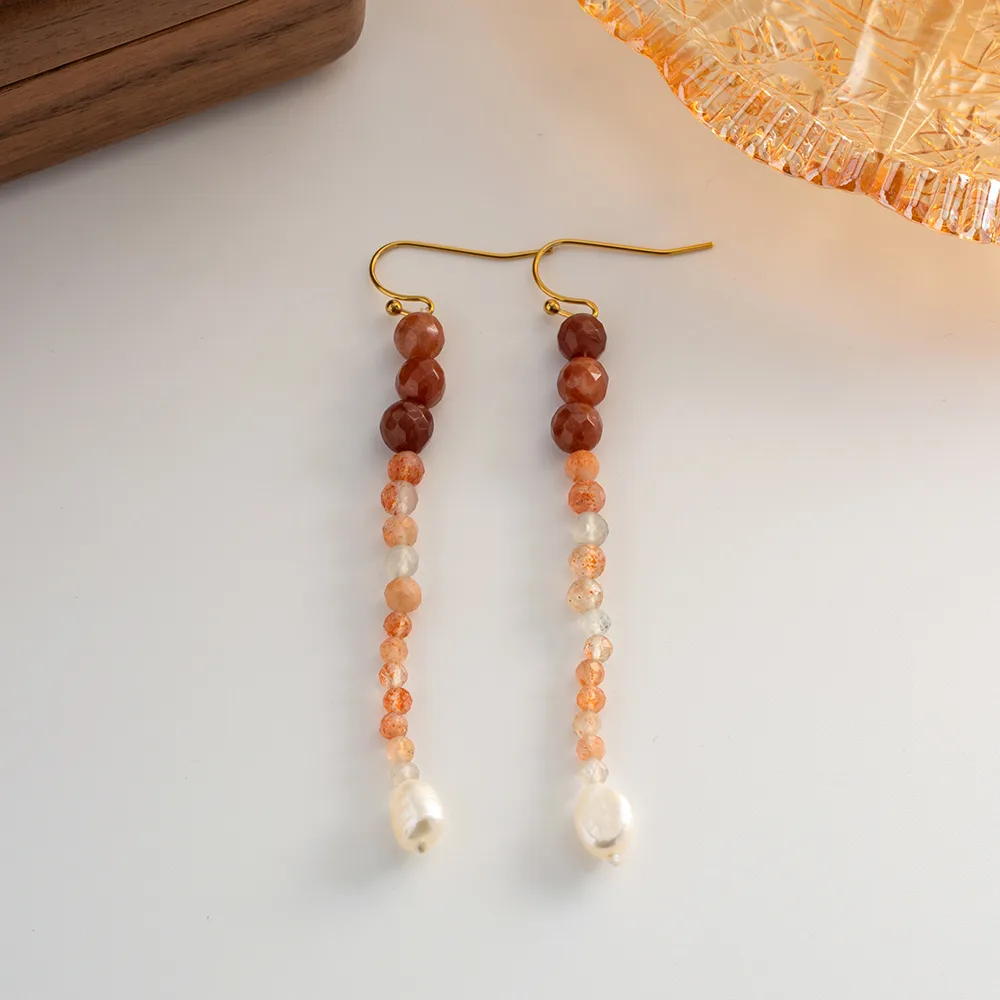 1 Pair Elegant Vintage Style Geometric Inlay 304 Stainless Steel Freshwater Pearl Freshwater Pearl Drop Earrings display picture 5