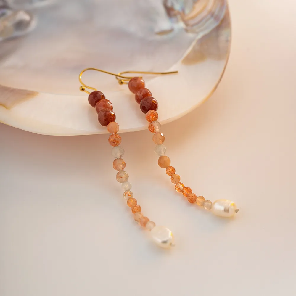 1 Pair Elegant Vintage Style Geometric Inlay 304 Stainless Steel Freshwater Pearl Freshwater Pearl Drop Earrings display picture 2