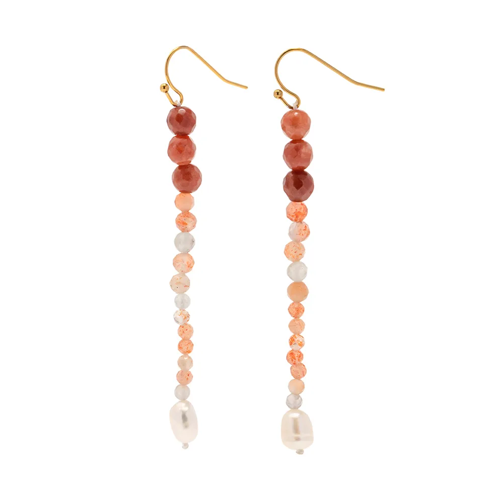 1 Pair Elegant Vintage Style Geometric Inlay 304 Stainless Steel Freshwater Pearl Freshwater Pearl Drop Earrings display picture 6