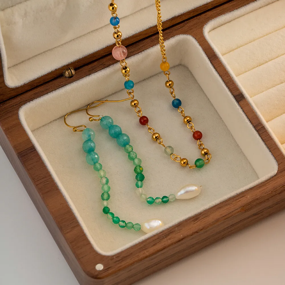 1 Pair Elegant Vintage Style Geometric Inlay 304 Stainless Steel Freshwater Pearl Freshwater Pearl Drop Earrings display picture 8